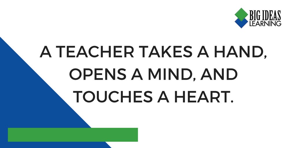 A teacher takes a hand, opens a mind, and touches a heart. #TeacherTuesday