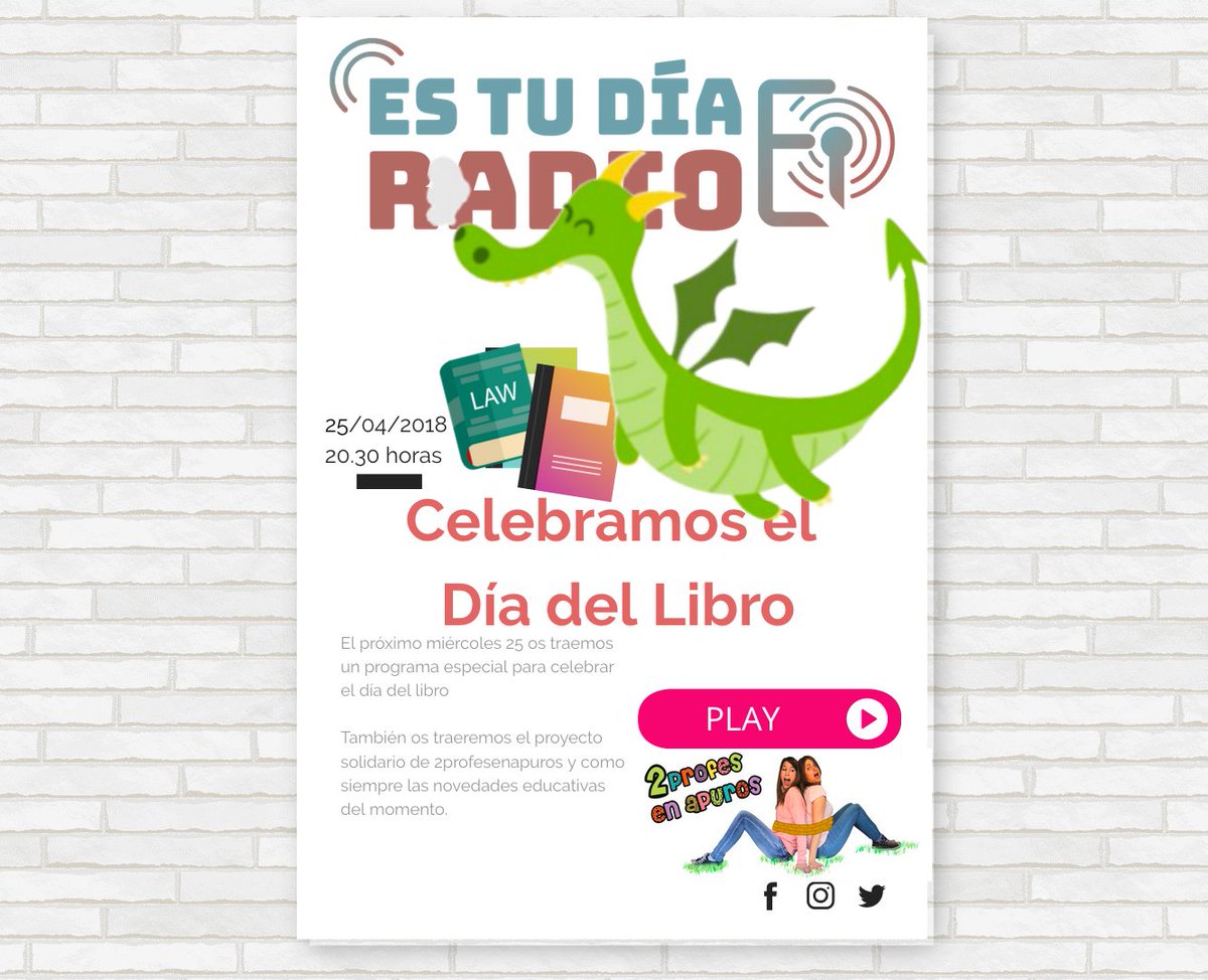 Ya tenemos cartel de nuestro próximo programa

¡Os esperamos mañana miércoles a las 20.30!

Además contaremos con la colaboración de <a href="/2Profesenapuros/">Profes en apuros</a>, que nos contaran su proyecto solidario con <a href="/Educo_ONG/">Educo</a>

¡No te lo pierdas!