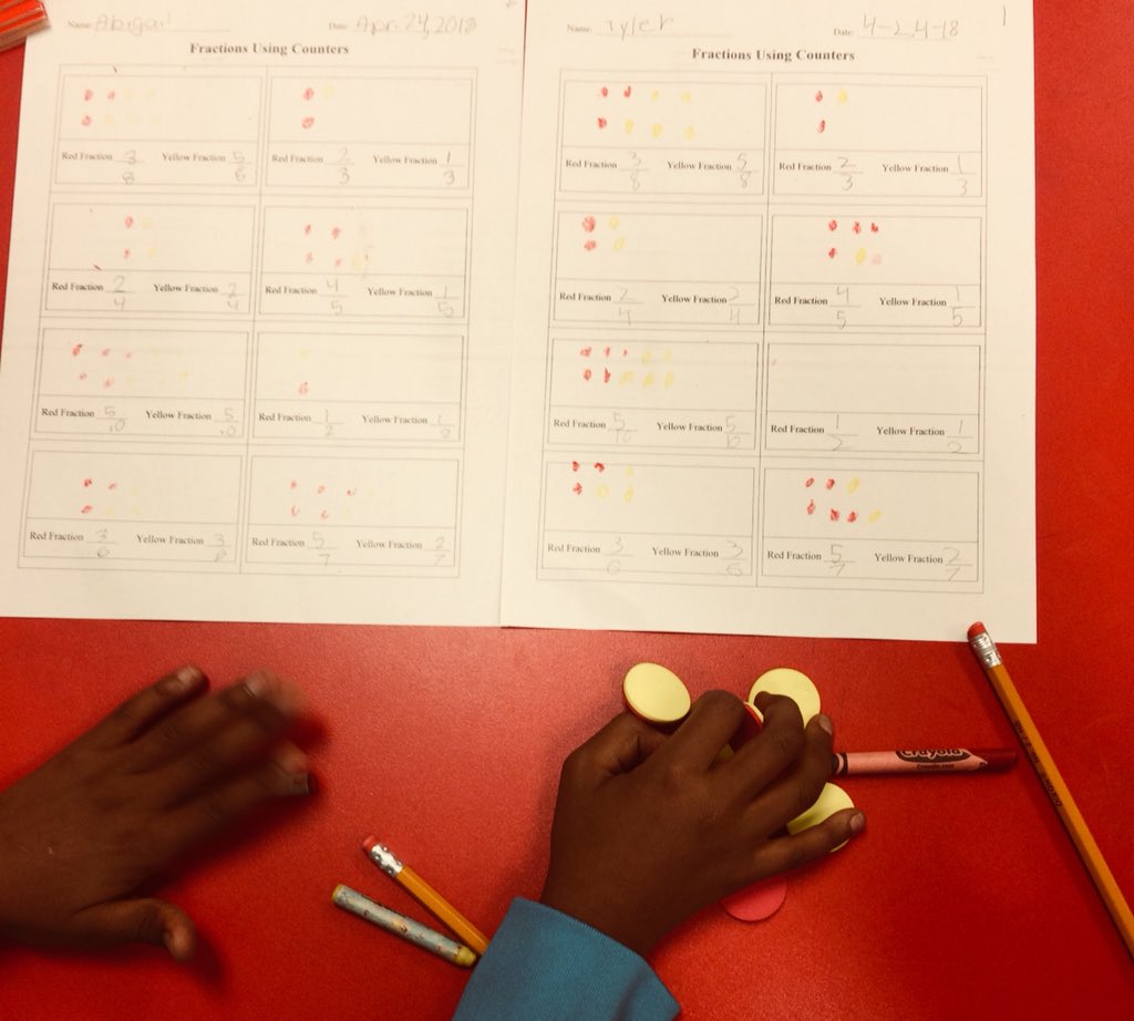 EmanuelTorralba's tweet photo. Exploring fractions in a set @bakerelembears #JustCounters #SimpleButFun #HandsOn https://t.co/wzDkQD0X3G