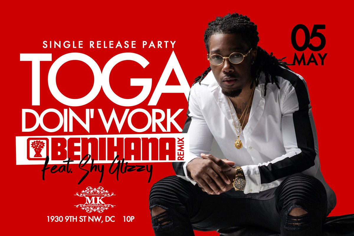 clhcosmo's tweet photo. CLIENT NEWS: @fb1togadoinwork is making moves. His single release party for #Benihana featuring @ShyGlizzy will take place on Saturday, May 5th at MK Lounge and Sport Bar starting at 10PM.

DMV come out and show some support! https://t.co/NLogdxUwrQ