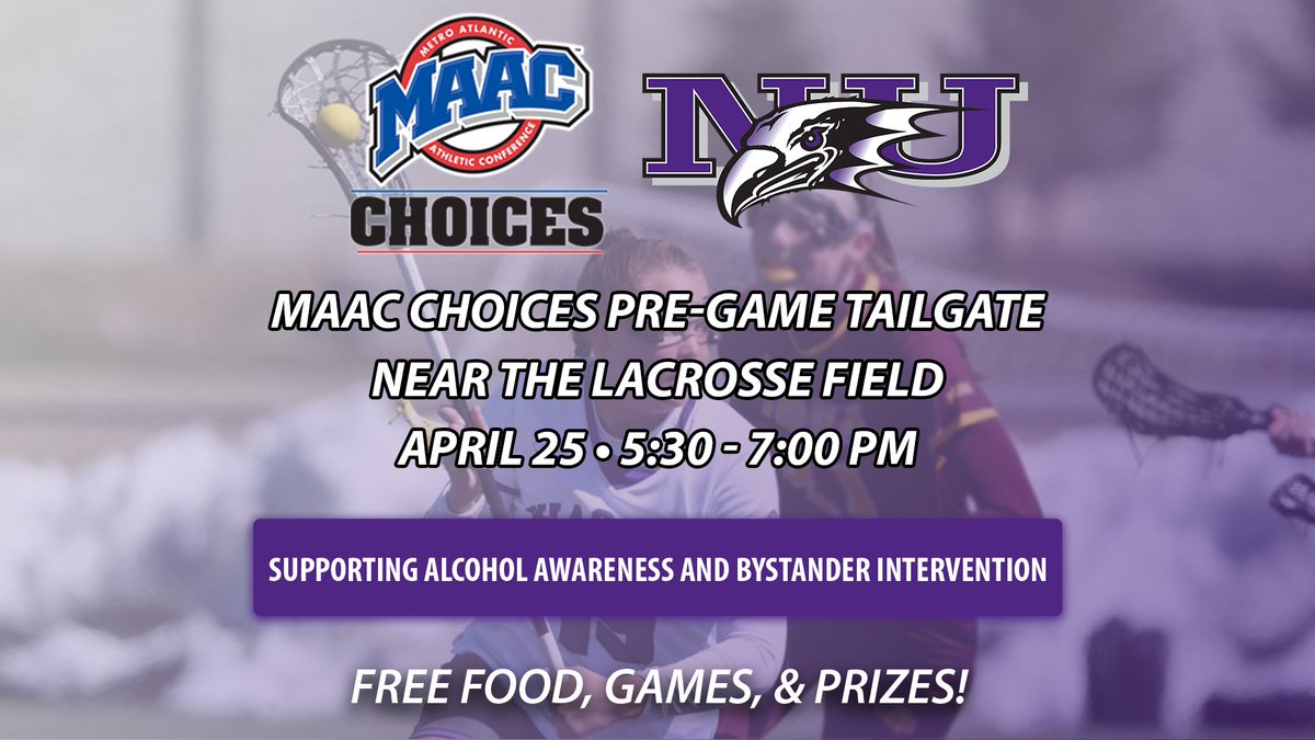 Reasons to attend #MAACChoices tomorrow night: 
1️⃣ <a href="/NiagaraWLAX/">Niagara Women's Lax</a> is tied for first place
2️⃣ WLAX #BattleOfTheBridge 
3️⃣ There may or may not be a bouncy house...