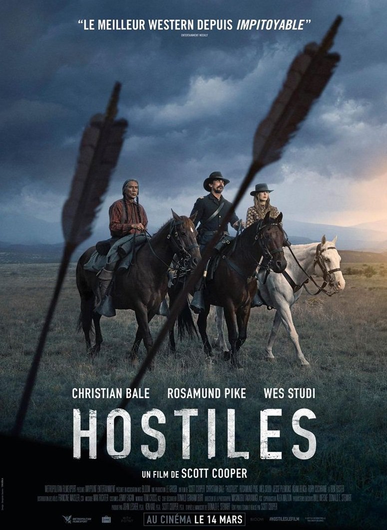 KaelAzran's tweet photo. Hostiles (USA / 2017) #ScottCooper #DonaldEStewart avec #ChristianBale #ScottShepherd #RosamundPike #AvaCooper #StellaCooper #DavidMidthunder #GrayWolfHerrera @staffordouglas @IAmStephenLang @WesleyStudi @RealChalamet @adamruebenbeach #PeterMullan @robynmalcolm @RyanBingham https://t.co/c7oFzHn1hO