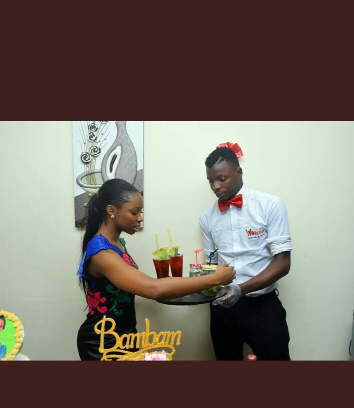 fola_xo's tweet photo. Pics from the fake surprise Birthday Party organised by the fake boyfriend for his fake girlfriend of the fake relationship.Guess what he blindfolded her with a fake blindfold nd brought fake crowd nd even got a fake cake for her.Real is fake and fake is real #bbnaija #BamTeddy https://t.co/jvOOF11Vz4