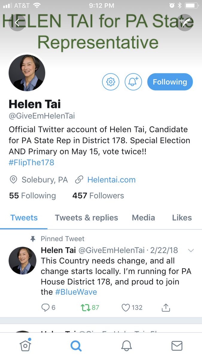 Taylor_ailtmar's tweet photo. Hey friends who are going to be home this May 15th and are registered to vote!!! Vote for Helen Tai!!! All change starts locally! Remember think globally act locally! This is an important election! Vote for the #bluewave and vote for #helentai @GiveEmHelenTai https://t.co/vqqwBo1EDM