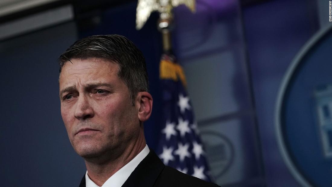 cnnbrk's tweet photo. White House physician Ronny Jackson drunkenly banged on a female employee's hotel room door during an overseas trip in 2015, sources say https://t.co/AIrsL2EtBG https://t.co/szFuDFBlgi