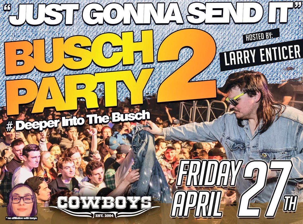 CowboysVip's tweet photo. RT for a chance to WIN 2 tickets to the Larry Enticer Busch Party this Friday... plus $100 in COWBOYS GIFT CARDS!!

$3/busch.... FULL SEND
#CowboysLovesYou #GonnaBeAGoodDay https://t.co/agMZCnTLF8