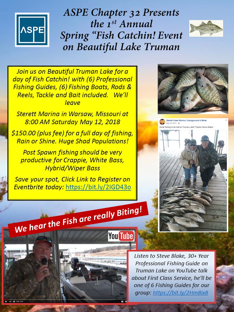 Eric_SorianoKC's tweet photo. Nothing beats beautiful, breezy day on the Lake with friends catching your limit of Crappie.  Join us on Truman Lake on Saturday May 12th for a chance to relax and enjoy some serious Fish Catchin!  Our Professional Fishing Guides will help you stay on the fish #aspefishcatchin https://t.co/WOanROkBrK