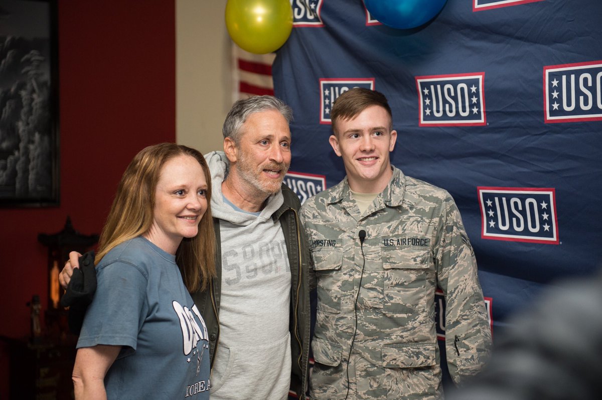 .@the_USO Operation Birthday 🎂 Cake surprised one lucky #Airman with the 51st Logistics Readiness Squadron at Osan Air Base with a surprise visit from his Mom and a video call back home during the #USOViceTour. #BeTheForce