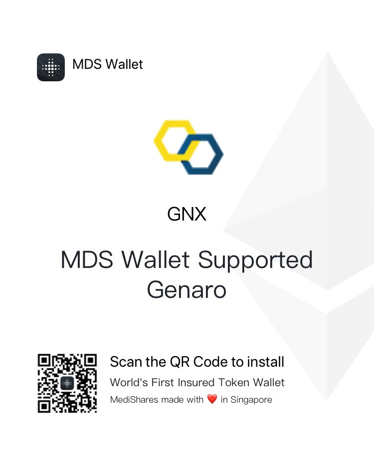 #NewAssets MDS Wallet supported $GNX of Genaro👏 <a href="/GenaroNetwork/">Genaro Network  (GNX)</a> , a trustworthy internet &amp; sharing community. Install MDS Wallet to protect your crypto assets 👉medishares.org/beta/?from=erc…