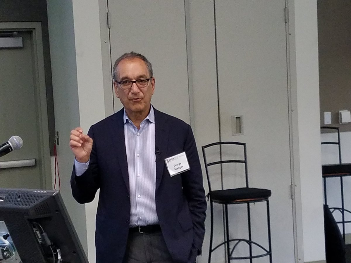 StanfordCVI's tweet photo. George Scangos, PhD, CEO and Director at Vir. "Transitioning from Big Pharma to Startup", talk at #SDDS2018, @StanfordCVI @Stanford. https://t.co/hw8M0BfNpm