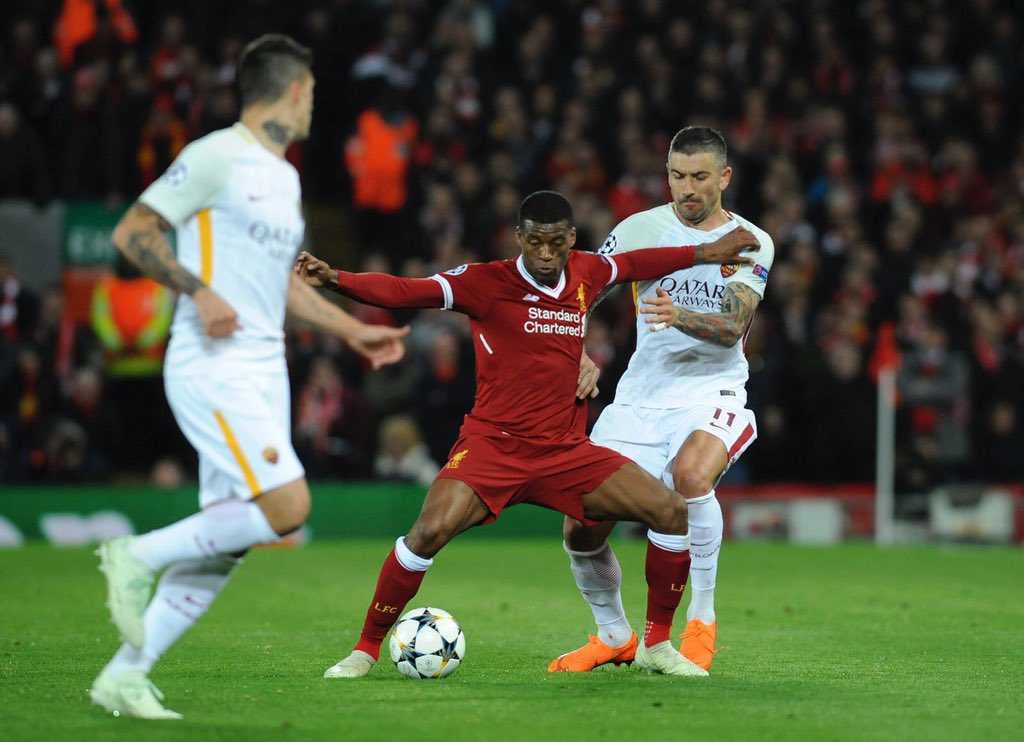 GWijnaldum's tweet photo. These are magical games at Anfield we will never forget. Let's make sure we won't lose focus like the last 10 minutes of this game so we can take that spot in the final. Thank you for the wonderful evening and the support. Safe trip home! #weareliverpool #YNWA @ChampionsLeague 🔴 https://t.co/mkwBerIHWg