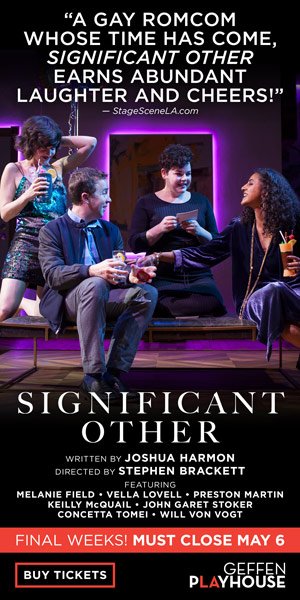 RageMonthly's tweet photo. FINAL WEEKS! Significant Other at @GeffenPlayhouse must close May 6, get your tickets at: https://t.co/1adkei32lo and remember to use promo code RAGEWED for discount on performances thru April 30! #SignificantOtherGP https://t.co/gFoYOmjT43
