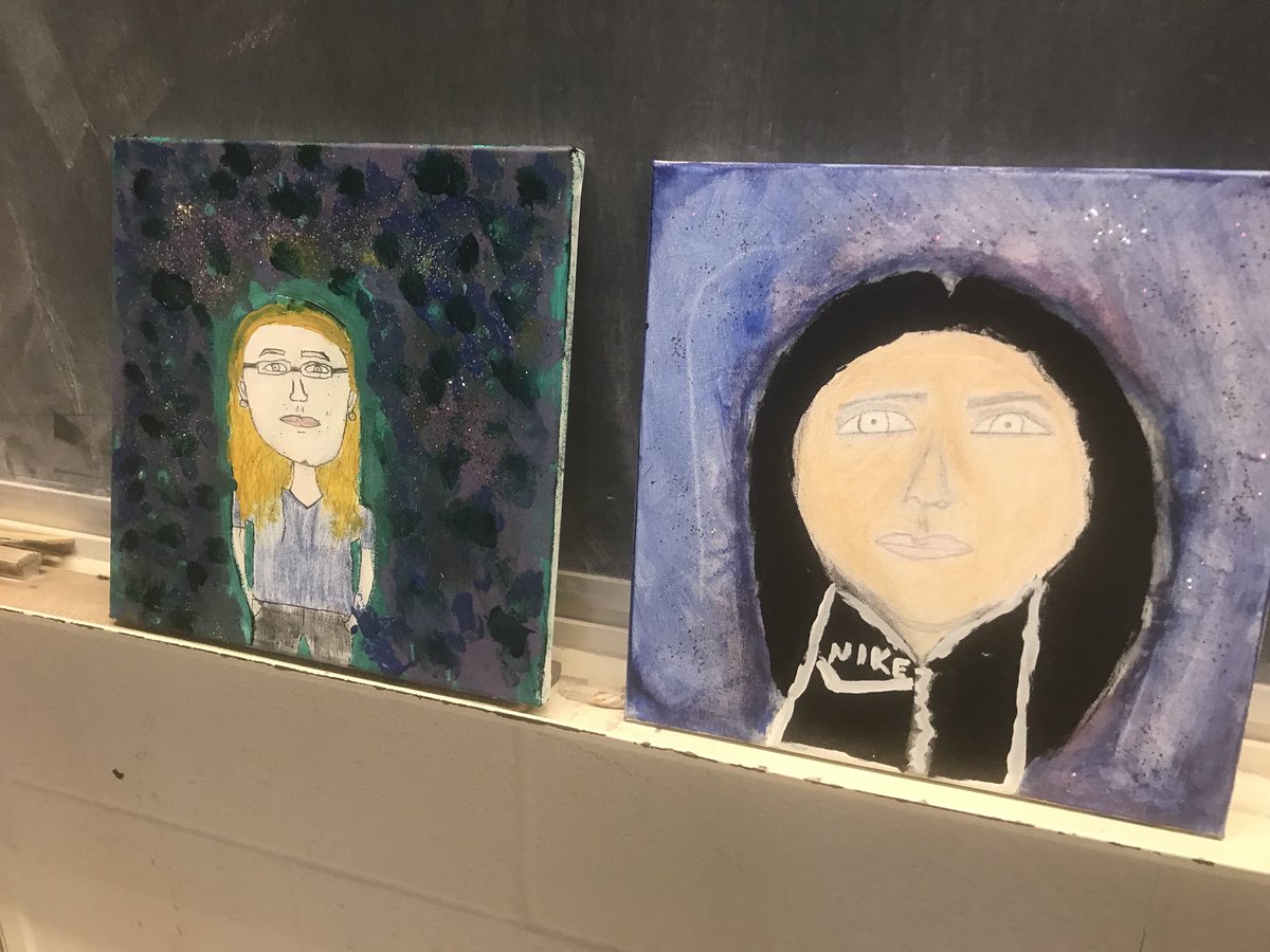 TeenerBreener's tweet photo. Parent engagement night with @TDSBFNST high school students and families. Gchi Miigwetch caregivers for coming out and sharing with us. Miigwetch @AEC_TDSB for supporting with a delicious meal from Tea N Bannock. Students proudly displaying their self portraits from NAC1O course. https://t.co/ncQ4pkcp5t