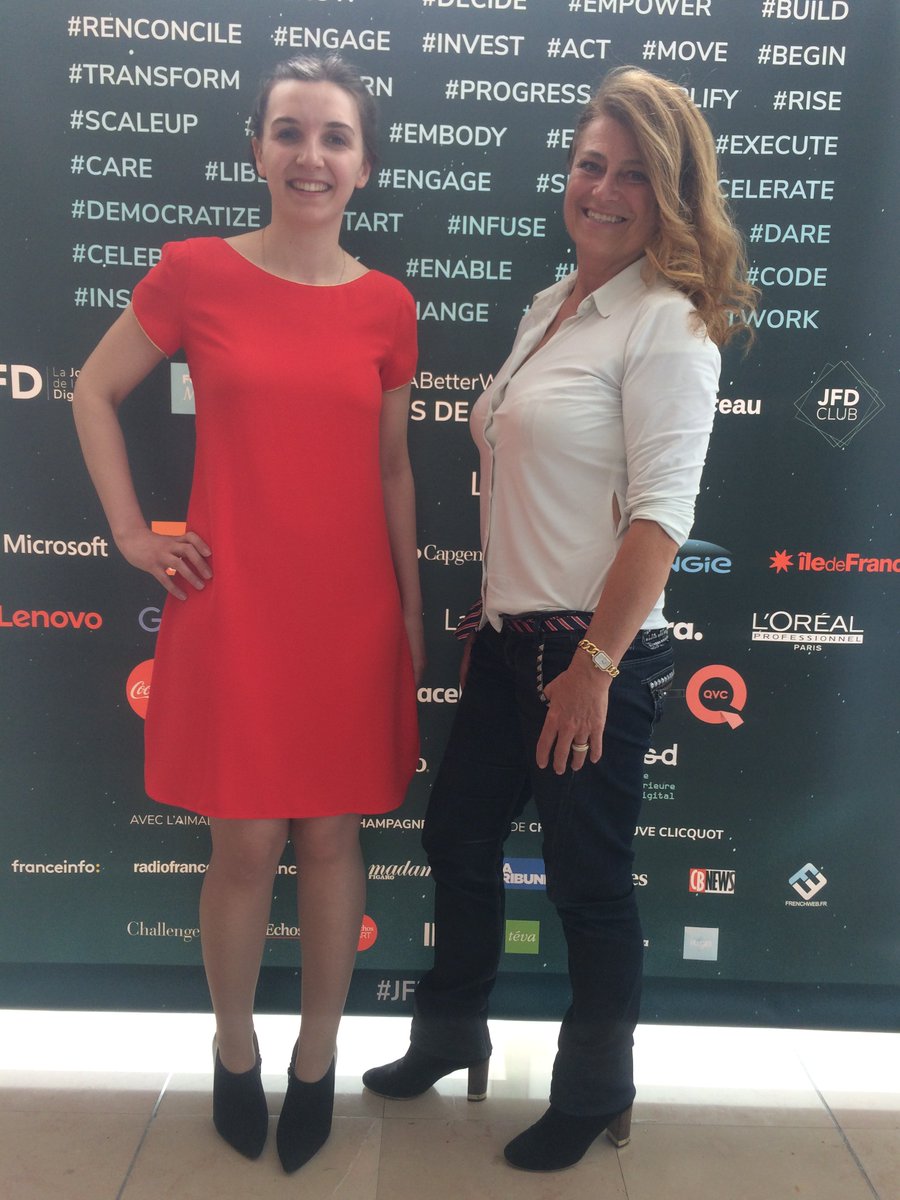 <a href="/fannyaubert1/">Fanny Aubert</a> &amp; <a href="/Claire_Be6/">Claire Behar</a> represented @gitparisfr at the @JFDParis  !  A big thank you to <a href="/delphine/">Delphine Remy-Boutang</a> , <a href="/EleonoreLgd/">Eléonore Legrand</a> &amp; Clélia Edouard to give the opportunity to our members to join that great event #ForABetterWorld:
lajourneedelafemmedigitale.fr