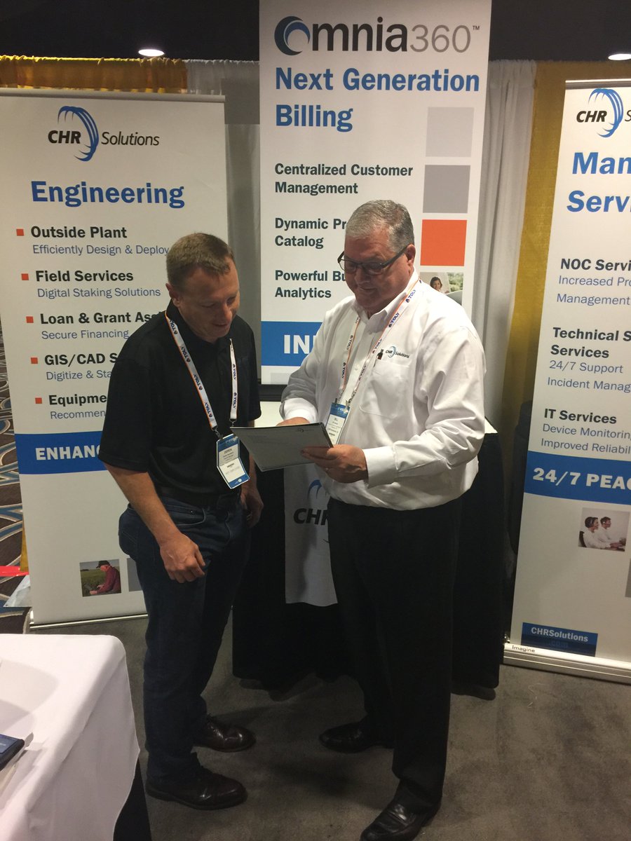 CHRSolutions's tweet photo. Last chance to visit us about #Broadband services! #Engineering #OutsidePlant #FTTx #FieldServices #GIS #CAD and more... Booth 109 at @NTCAconnect #IPVision2018 See you soon! https://t.co/ocM29LHUjs https://t.co/g0GYogn2JO