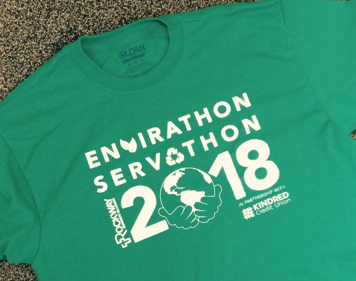 RockwayMC's tweet photo. Love our 2018 Envirathon Servathon t-shirts from @KindredCU. Watch for students and Kindred Rockway alumni wearing them on May 7, when they spend the day doing good work throughout our community. https://t.co/rCOuUCCnC2