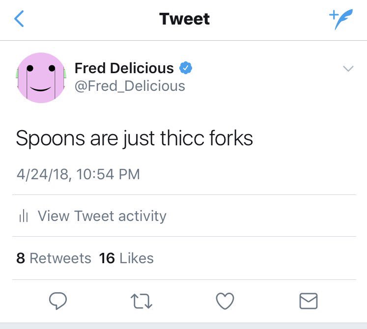 Fred_Delicious's tweet photo. Lmao this guy got super triggered by a tweet about a spoon https://t.co/wFI7NCpsNk