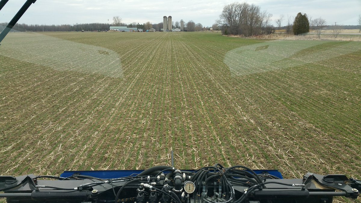 farmerschneck's tweet photo. #spray18 some uan/ats on #wheat18 today ahead of warm rain. Great crop condition spite #monsoon2017 #ontag @JoFollings @WheatPete @GillesQuesnel your sulfur plot is done. https://t.co/e9edQp2VQO