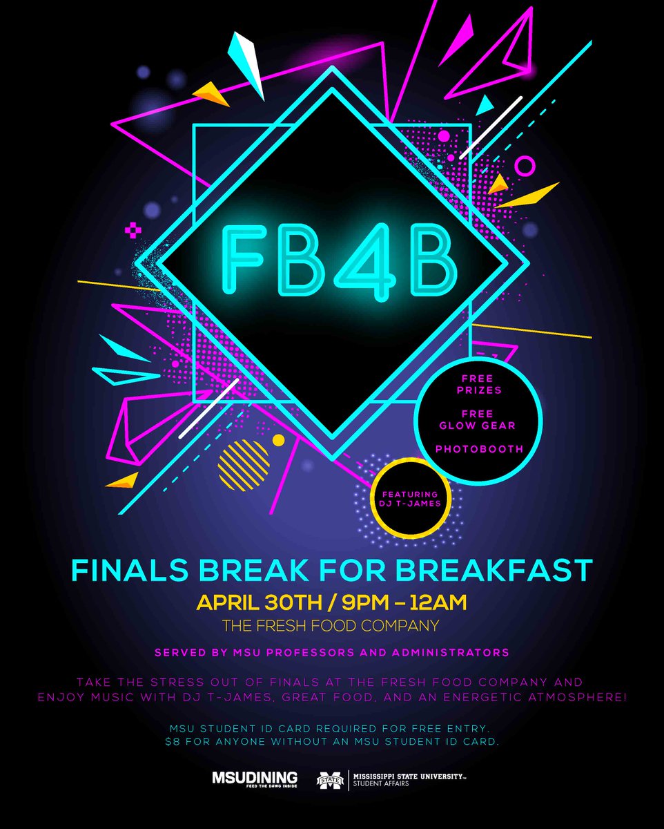 DrReginaHyatt's tweet photo. Late Night Breakfast ~ next Monday at 9 pm ~ bring on the bacon (and the waffles, chocolate milk, dance music, prizes, glow stuff, fun times) #ClubFresh https://t.co/ZCNK65ri0c