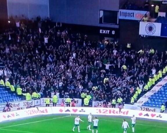 September 2014, the mighty hibs 3-0 up and cruising in front of an empty ibrox. Allocated 900 seats despite 25,000 empty seats in the ground, refused additional tickets which beggars belief.