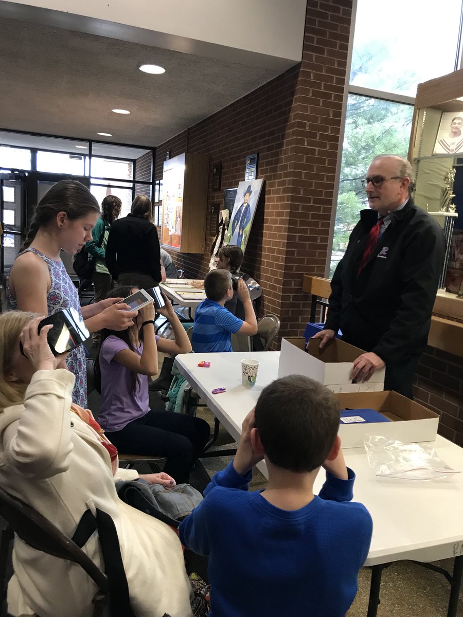 RMS students sharing our activities with the community. Come see us before the State of Schools  address.