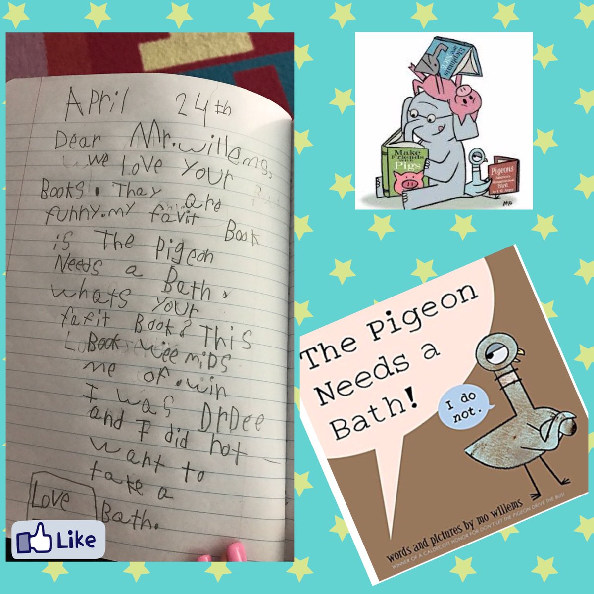 BrittyLynB's tweet photo. We are loving our Author Study this week on Mr. Mo Willems! The Super Learners definitely have a new favorite author! @MoWillems #makingconnections #welovetoread https://t.co/Xw7mzbP2Uy