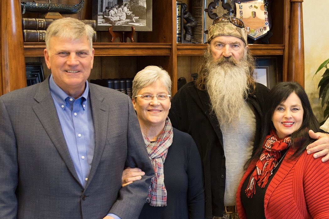 How about this?:
Happy birthday to my friend Phil Robertson 