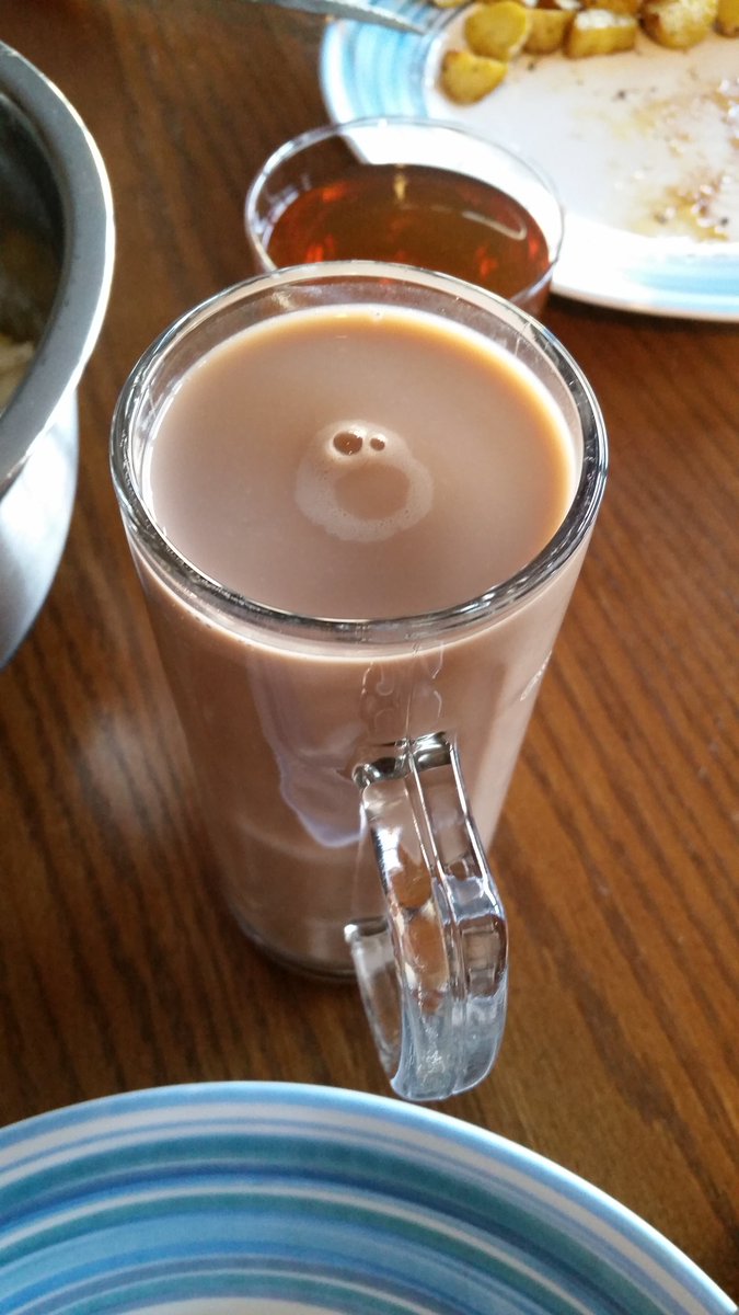 oben1kenobi's tweet photo. My chocolate milk kinda looks like the cookie monster. https://t.co/SLiRE7Mf84