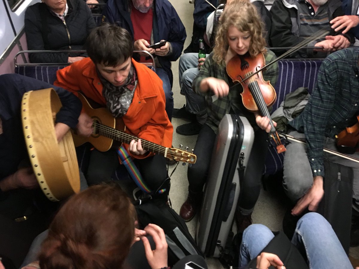 TUOSFolk's tweet photo. A few photos from this evenings’ #FolkTrain gig ... played to a packed audience on both train & in the pub in #Edale ... thanks to all who came to see us #TUOSFolk 🎶 https://t.co/l50ZBbAskE