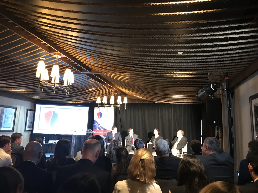 SCheneyPeters's tweet image. Setting notes: interesting ceiling ropes and low hanging chandeliers at the venue. Also, guy next to me has a lot of masking tape over his computer’s built-in camera #ArmyofNone