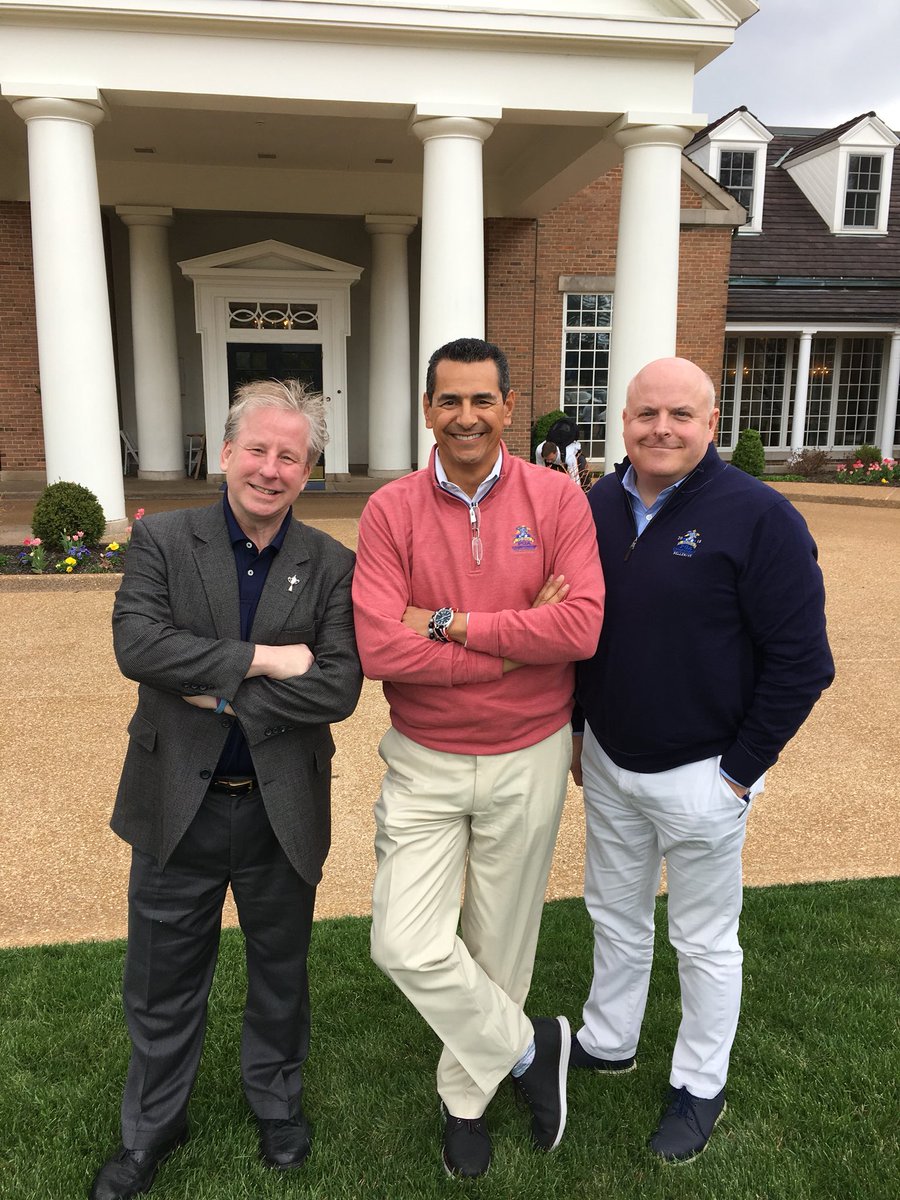 What an honor to “kick it” today with St. Louis Hall of Famers <a href="/WoodySTL/">Jim Woodcock</a> &amp; <a href="/bdeach/">bo beach</a> while preparing for the <a href="/PGAChampionship/">PGA Championship</a> which is only 104 days away!