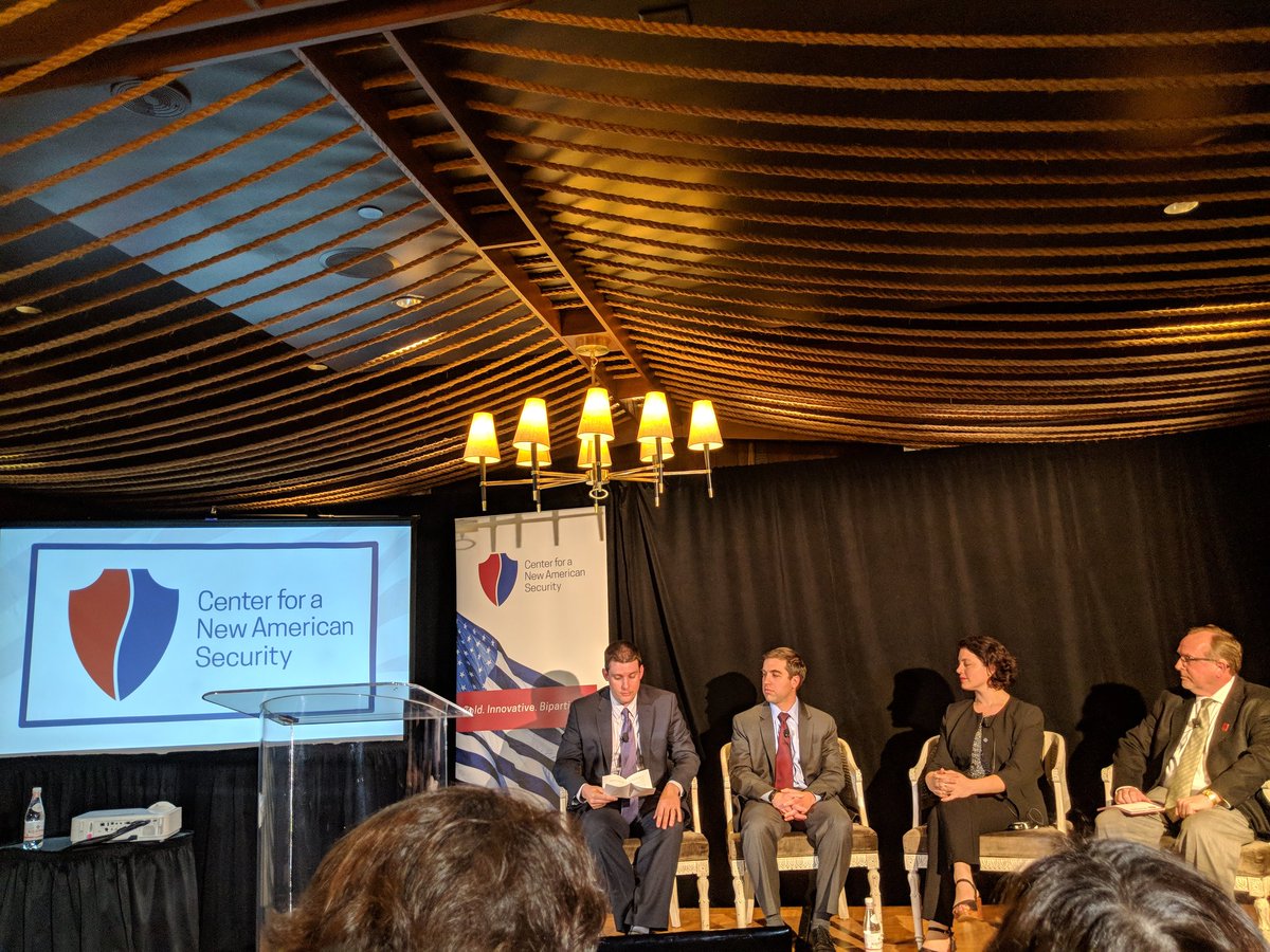 yangyang_cheng's tweet image. Panel on #armyofnone launch @CNASdc. Steve Goose of @hrw advocating for ban on autonomous weapons &amp;amp; it&apos;s already too late.
Rebecca Crootof of @YaleLawSch says ban difficult &apos;cos unlike chemical weapons, 1) difficult to define what&apos;s #killerrobot 2) difficult to define violations.