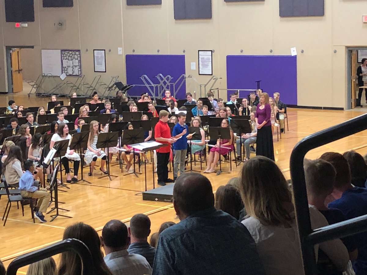 clayryoung's tweet photo. We have a gym full enjoying our 6th grade band concert! #SMSWaukee https://t.co/7mxMFHPaPB