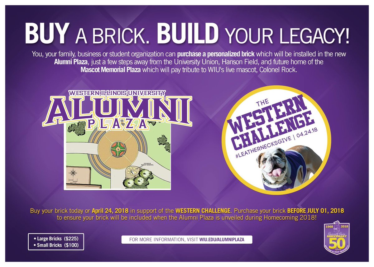 The Western Challenge is on!  We challenge you to buy a brick for the Alimni Plaza #buyabrick #buildyourlegacy #LeathernecksGive
