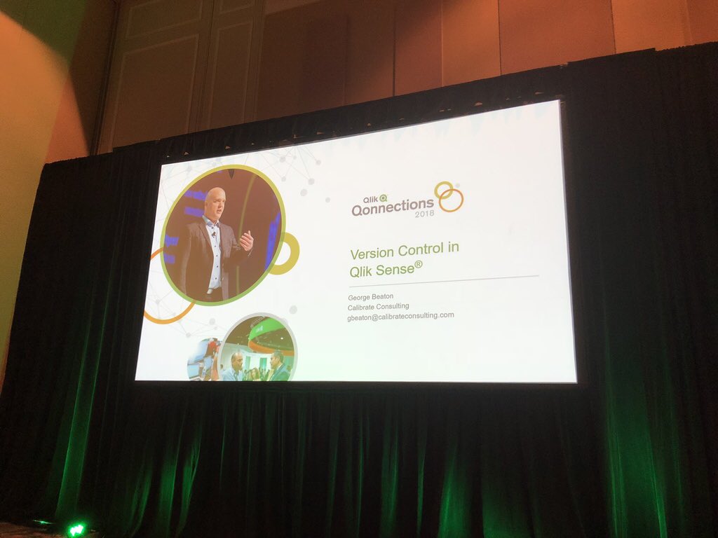 CalibrateSays's tweet photo. Our very own @gsbeaton talking about Version Control in #QlikSense @qlik global #Qonnections2018 conference in Orlando. go #teamcalibrate 👍 https://t.co/y9KDKjY0uH
