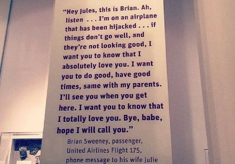 A Chilling Voicemail Left By 9/11 Victim #BrianSweeney, To His Wife Julie. 💔

#september11th #Memes #Sad #UnitedAirlines #Flight175