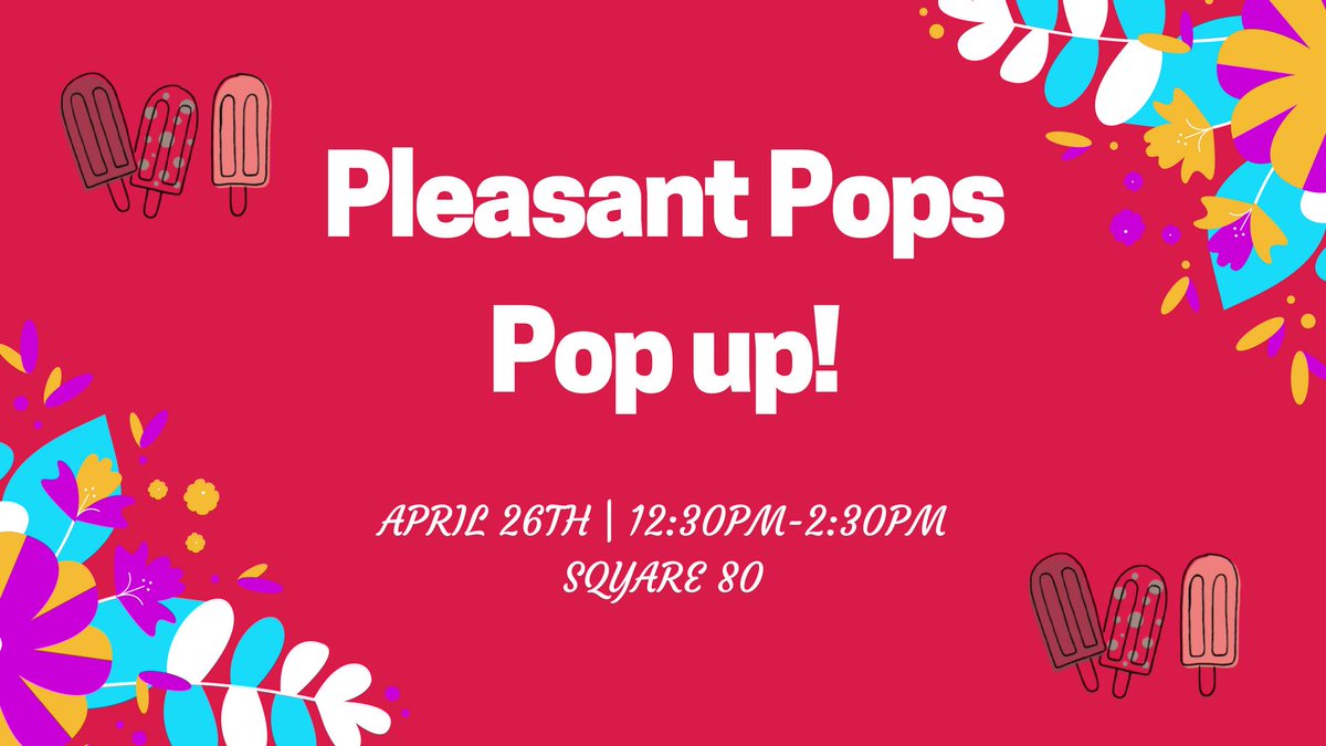Seniors! Thank you all for coming out today. See you Thursday from 12:30pm-2:30pm at Pleasant Pops Pop Up at Square 80!