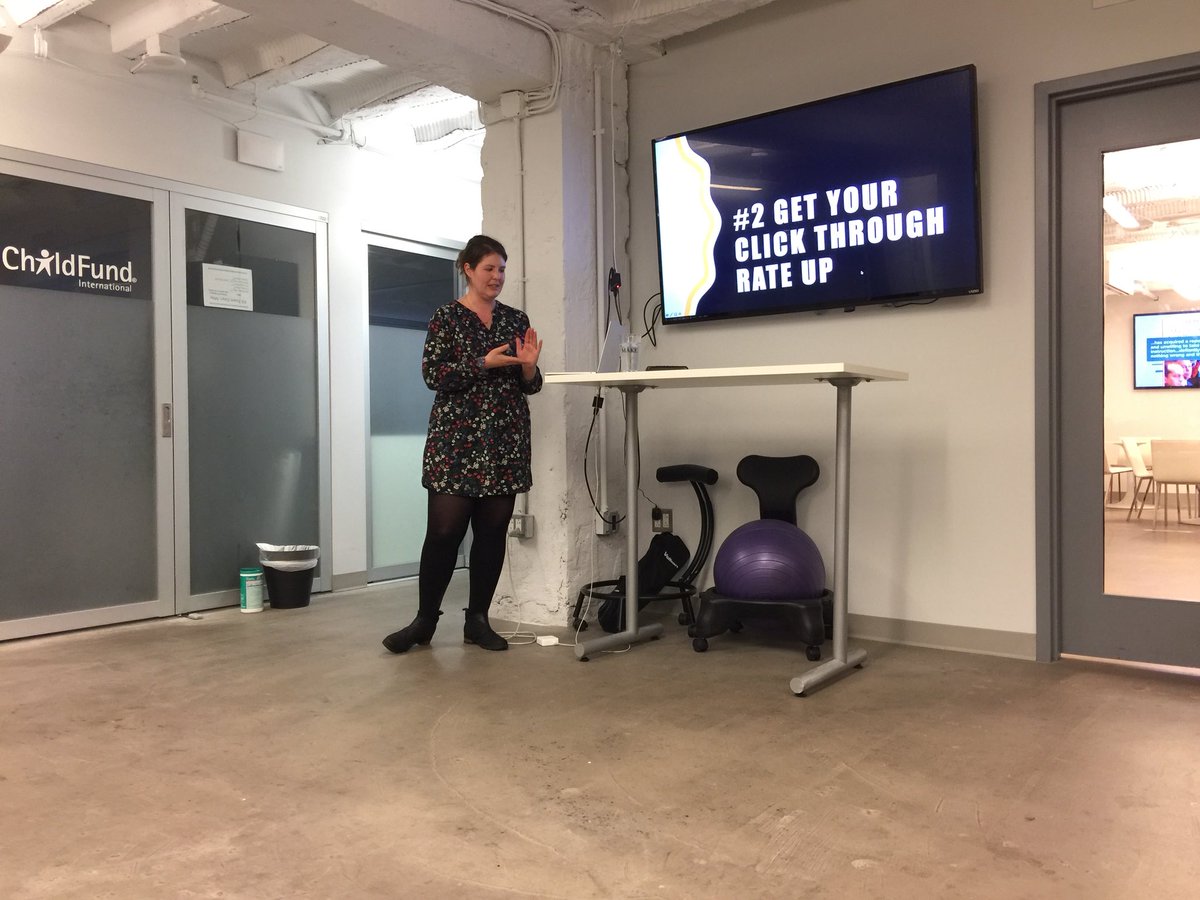 SEMdmv's tweet photo. Google Grants Tip 2: Get your click rate up. 

Use the right calls to action.

Use negative keywords. 

Bid on your branded keywords if you need to.

— @EmilyLPatterson #SEMdmv https://t.co/9cuWS5Zb4W