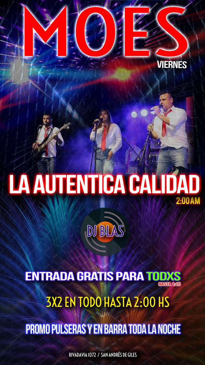 bum_oficial's tweet photo. Este viernes sonando con nosotros 🎶🄻🄰 🄰🅄🅃🄴🄽🅃🄸🄲🄰 🄲🄰🄻🄸🄳🄰🄳🎶
#Dj @BlaasMorales 
#Regalos 
#Animación 
3x2 en todo hasta las 2am
Promo pulseras y en barra toda la noche 
💣🔥💣🔥💣🔥
Queres ganarte entradas y consumiciones gratis??? 🆁🆃 🆁🆃 🆁🆃 🆁🆃 🆁🆃 👇👇👇 https://t.co/K1aM3Smwur