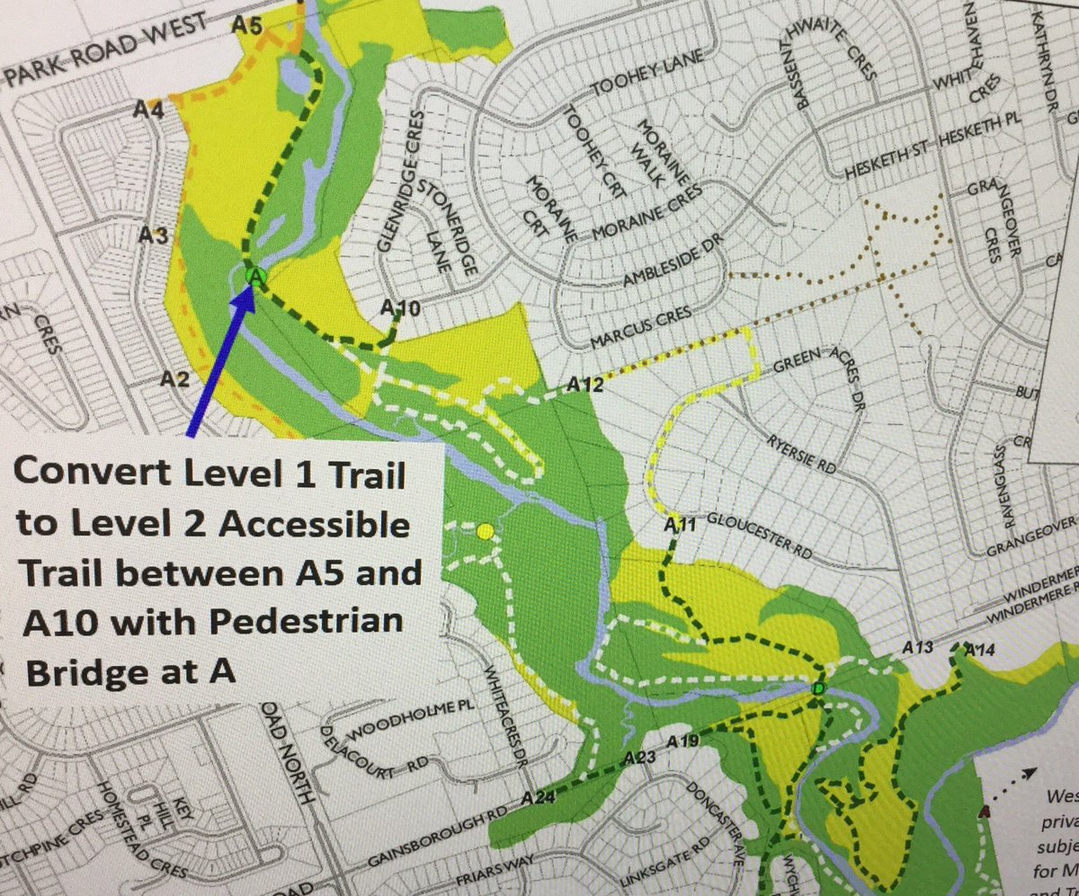 DNewcombeCTV's tweet photo. Medway Valley ESA Conservation Plan with AODA accessible trails REFERRED by Council back to city staff for more input &amp; redesign without the controversial bridges A and D. #LdnOnt https://t.co/cPUOBh7HzO