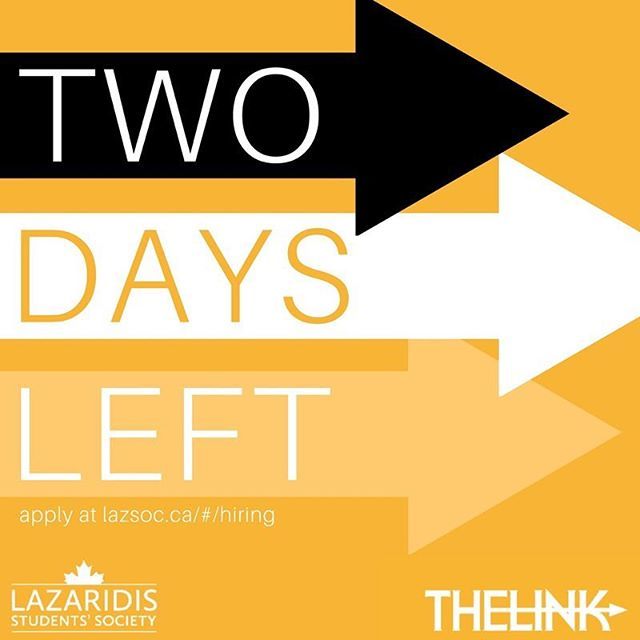 TheLinkWLU's tweet photo. Thinking of applying for a VP position on The Link? Hurry because applications close Wednesday April 25th 11:59pm!! You really don't want to miss this amazing opportunity! 
https://t.co/x42YUCAp8C https://t.co/kEvapvcwJ2