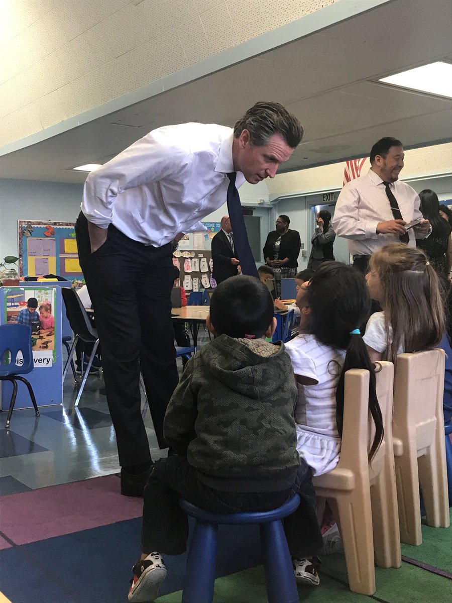 GavinNewsom's tweet image. Today I met w/the dedicated staff at Shenandoah Early Ed Center. The ladder of opportunity starts at the beginning. 85% of brain development happens before the age of 3. We need to double down on our early ed programs &amp;amp; make universal preschool a reality.

gavinnewsom.com/education
