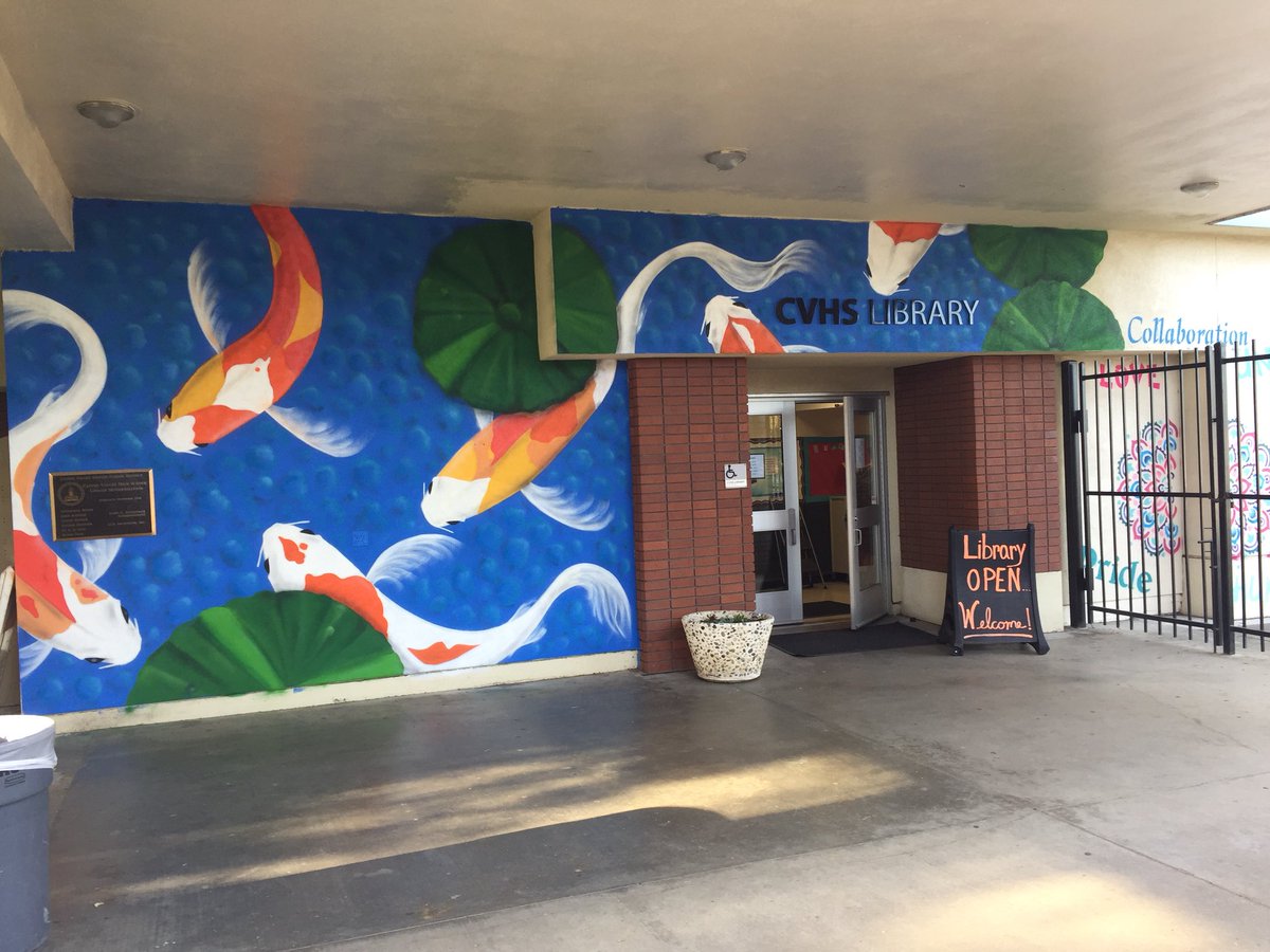 CVHS Library and Dragon School Mural! Beautiful!