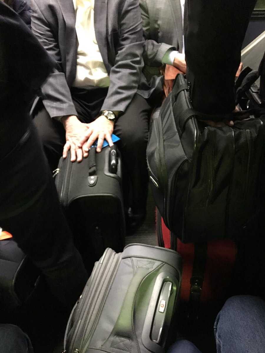 atenuta's tweet photo. Smashed on the rental car bus with my bag between my knees, again. @BostonLogan, this only seems to happen with you. https://t.co/lLDzYDcjXO