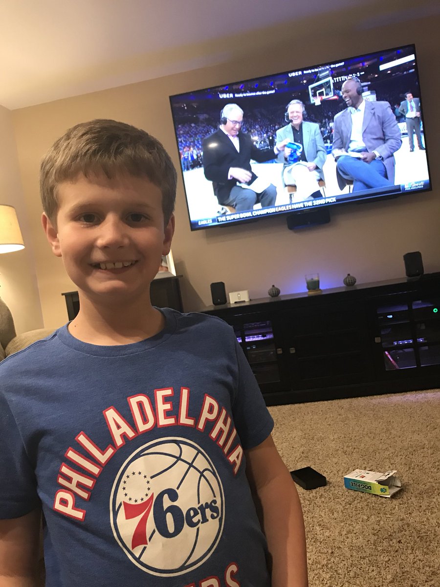 WaterfallRonald's tweet photo. Big game !!! Sixers got this!  Colin from Glenside, PA @NBCSPhilly https://t.co/0BHzhisryl
