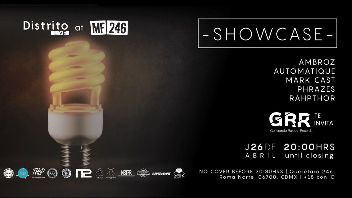 DistritoLive's tweet image. ¿Ya marcaron su calendario? ¡Tenemos #SHOWCASE este #jueves con @GRR_Music! #MexSomeNoise 💛🔥