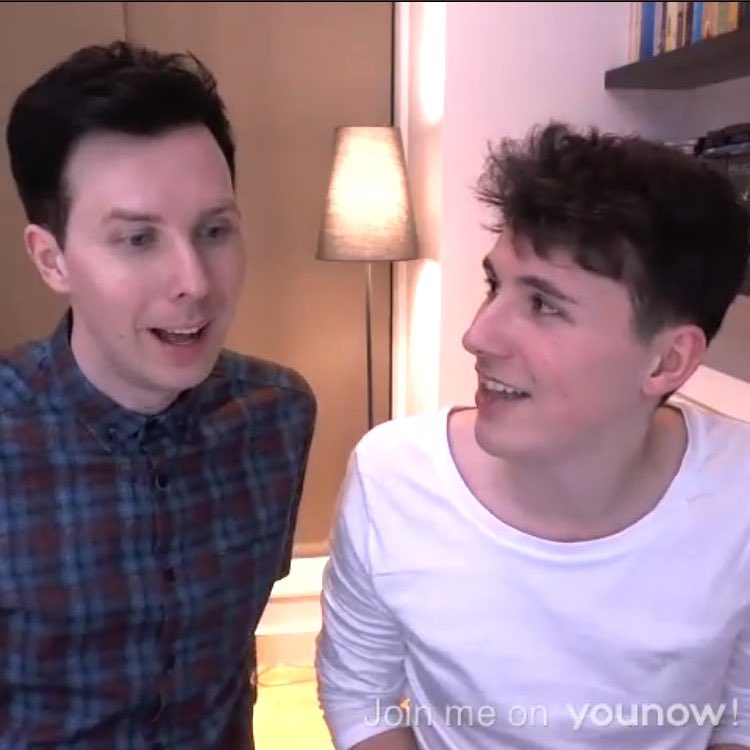 KNIGHTCFWANDS's tweet photo. i kind of want to make fun of dan for acting so smitten but if phil was sitting right next to me in a plaid shirt and a quiff i don’t think i could stop staring either https://t.co/OWqK0z7eKN