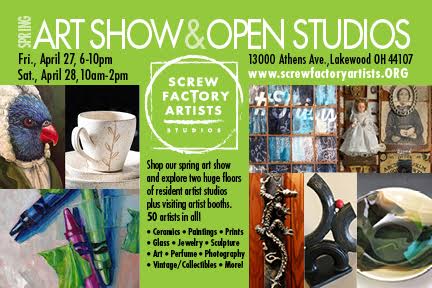 The Spring Art Show &amp; Open Studios at the <a href="/ScrewFactoryArt/">Screw Factory Art</a> is this weekend. Friday, April 27th 6pm - 10pm &amp; Saturday, April 28th 10am - 2pm. Yates will be open and there will be over 50 artists to explore and shop their goods.