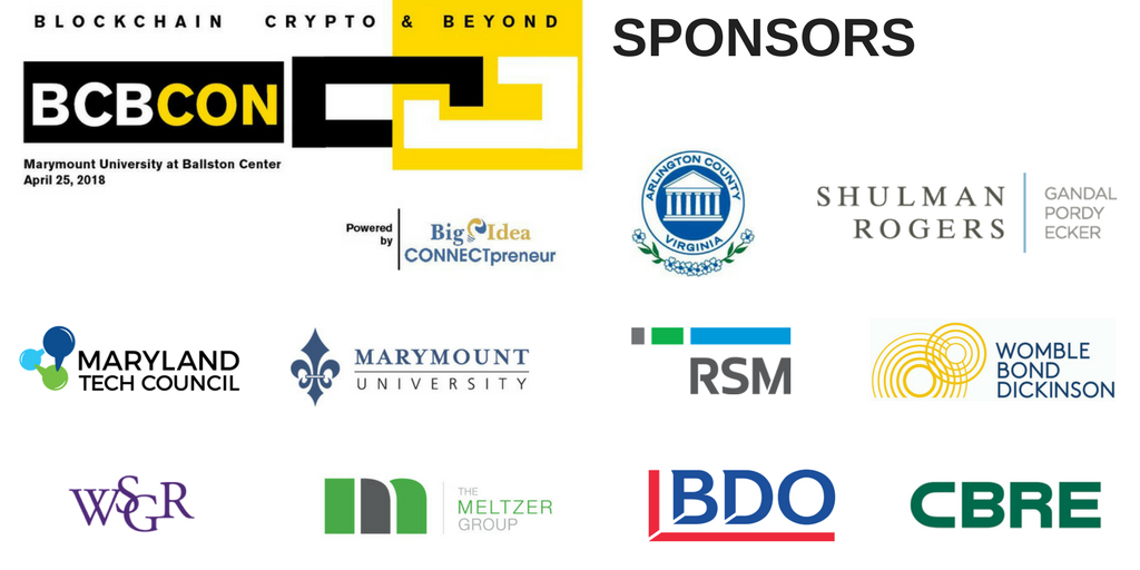 Connectpreneur's tweet photo. Shoutout to our AWESOME #BCBCon Sponsors, thanks so much for the support! Secure your spot if you have not registered yet: https://t.co/hPg6EYgZFw
@bdoaccountant @CBRE @WBD_US @ShulmanRogers @MDTechCouncil https://t.co/wkiT38mrdm