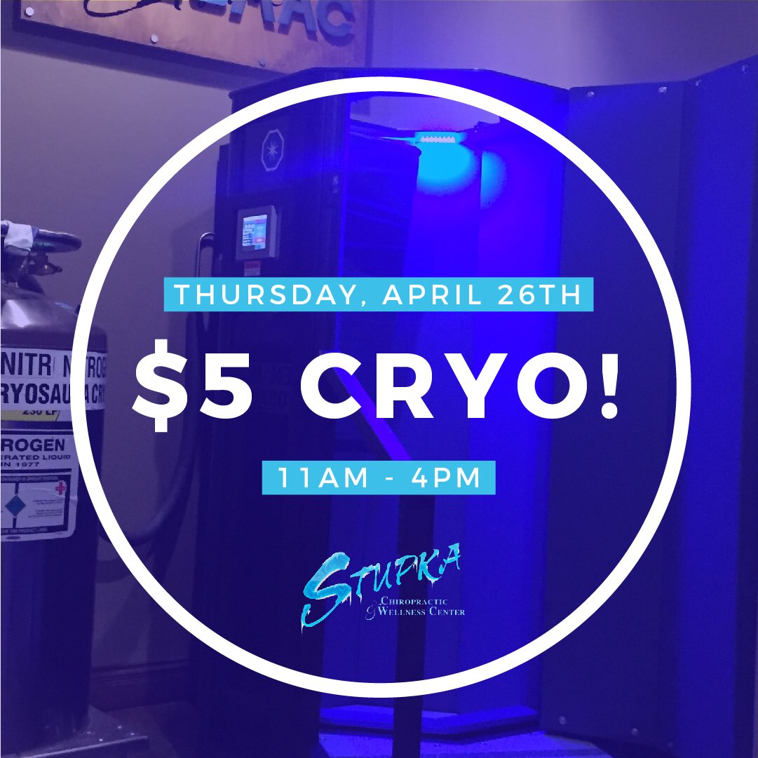 stupkachiro's tweet photo. Hey cryotherapy lovers! Whether you love the cryo or you've been wanting to try it, come see us this Thursday!  From 11am to 4pm, we'll be offering $5 cryo sessions as a way of saying thank you for 5 years of business!  Tell all of your friends!
.
.
.
.
.
#cryo #cryoMAC https://t.co/BQSeivqUqB